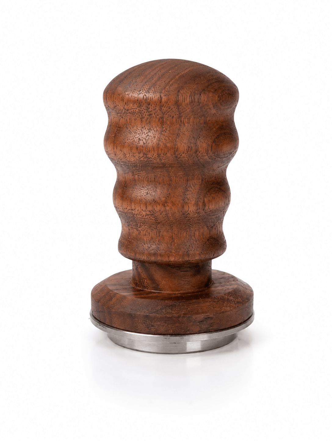 Kalibrierter selbstnivellierender Espresso Tamper mit Holzgriff