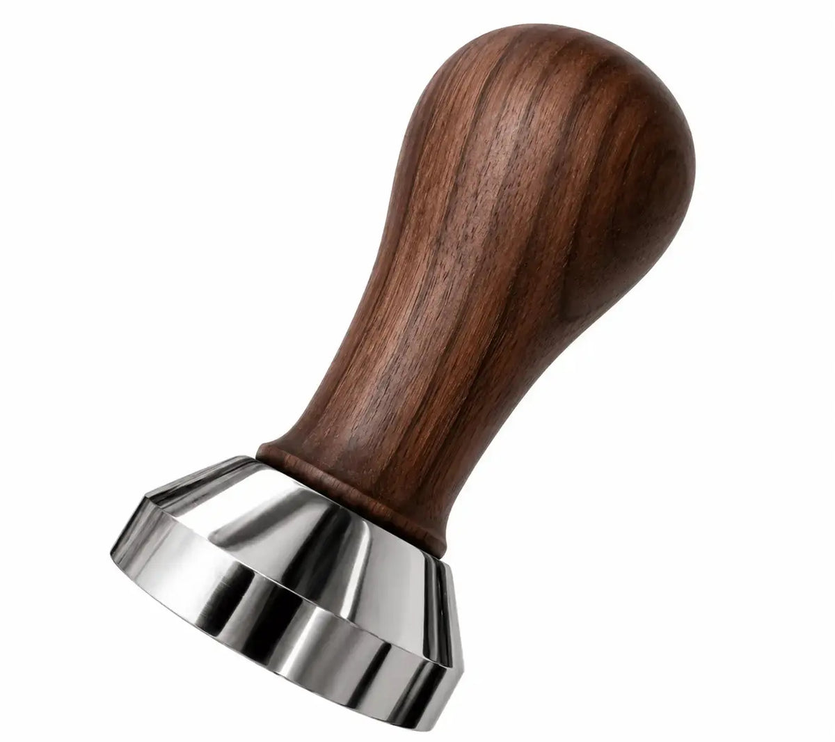 Espresso Tamper mit Holzgriff aus Nussbaumholz