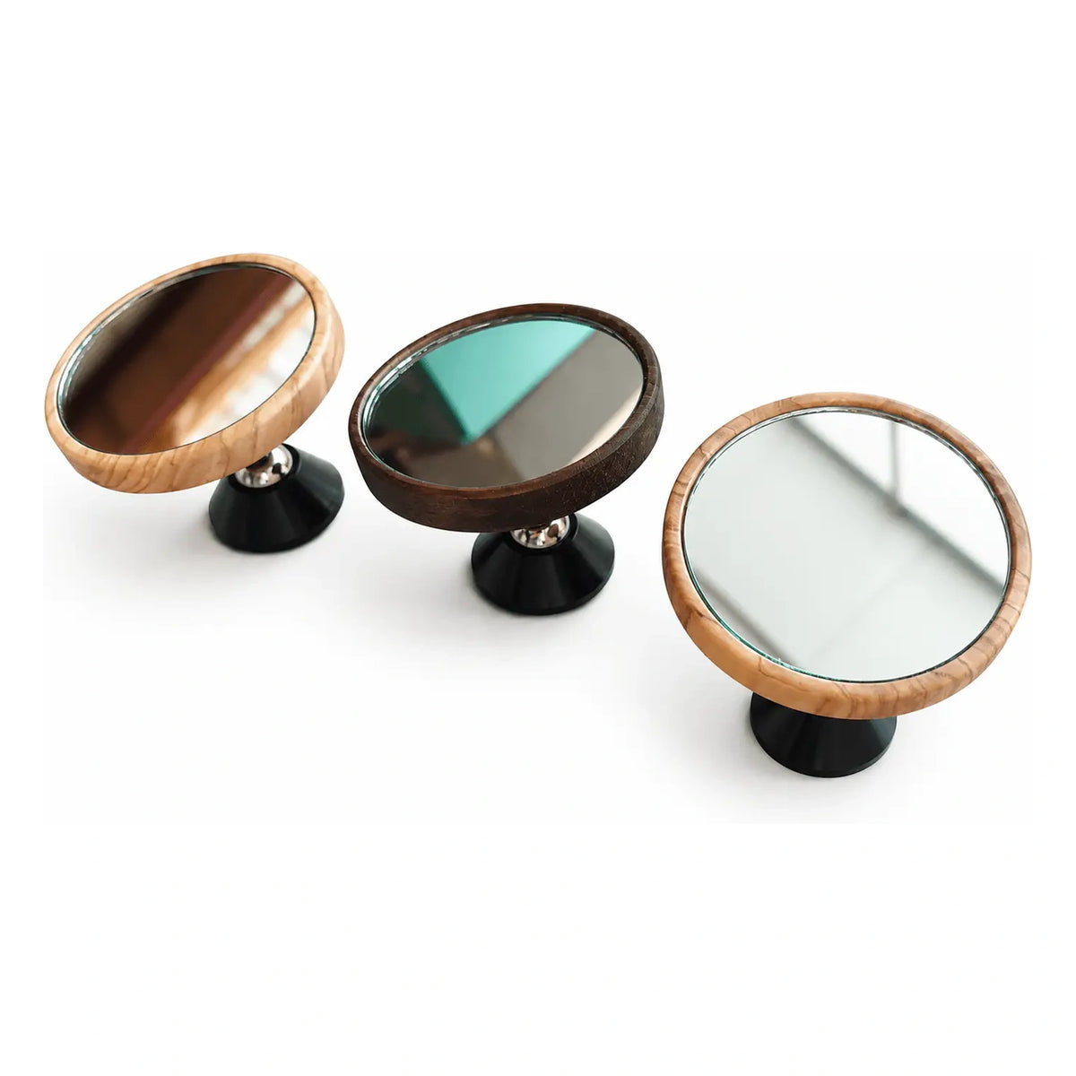 Magnetischer Espresso-Shot-Mirror in drei Holzarten