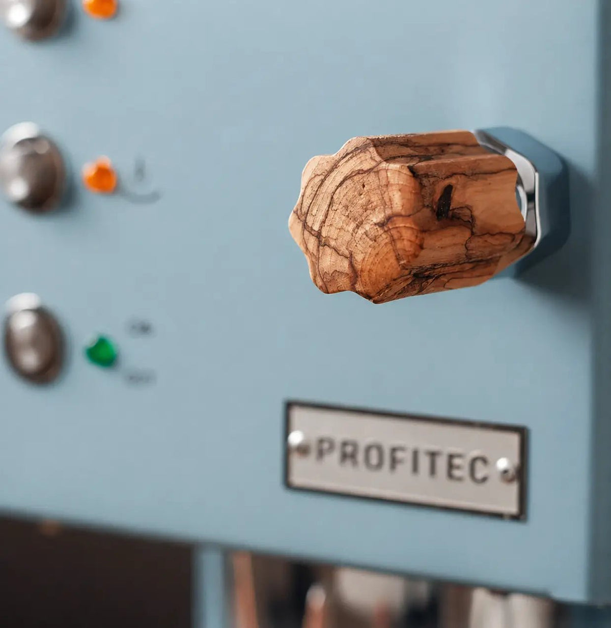 Profitec GO Drehknopf aus Holz am Dampfventil, Originalbild 1