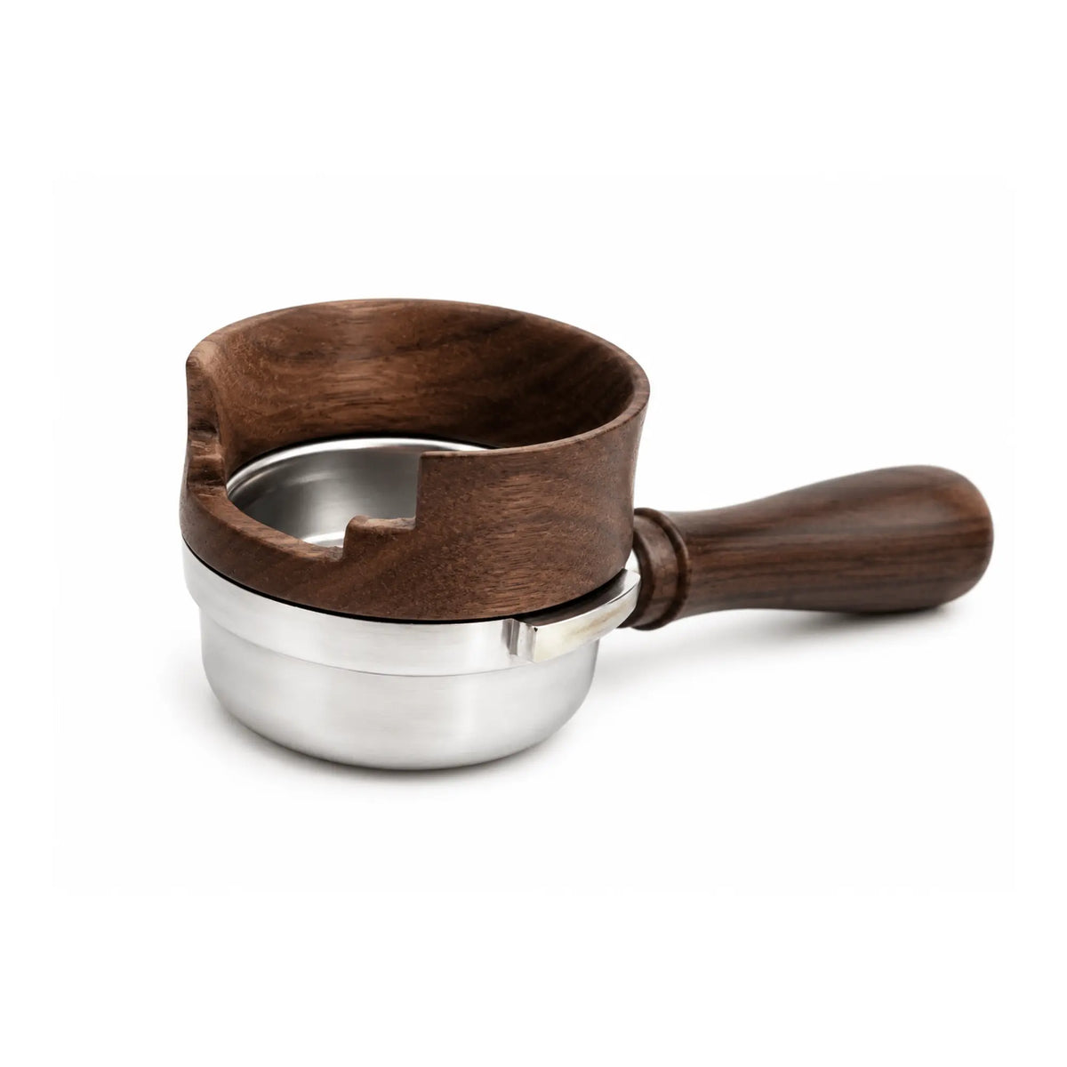 Universal magnetic dosing funnel for portafilters, version with cut-out